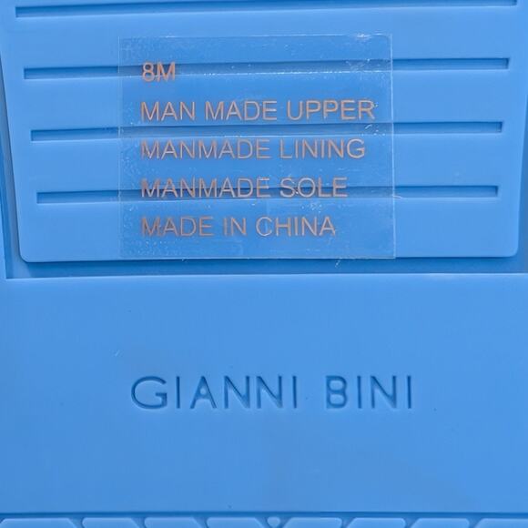 Gianni Bini Slides Blue Jelly Pool Beach Vacation Travel Pop of Color - Size 8 - Picture 4 of 5